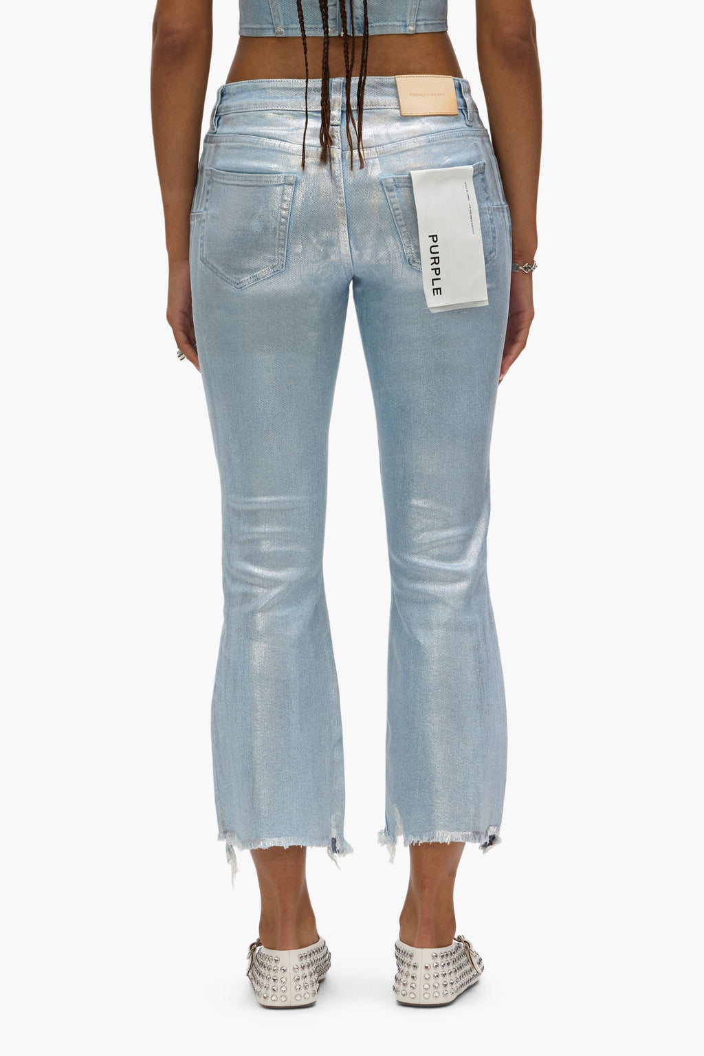 Ankle Bootcut Silver Foil