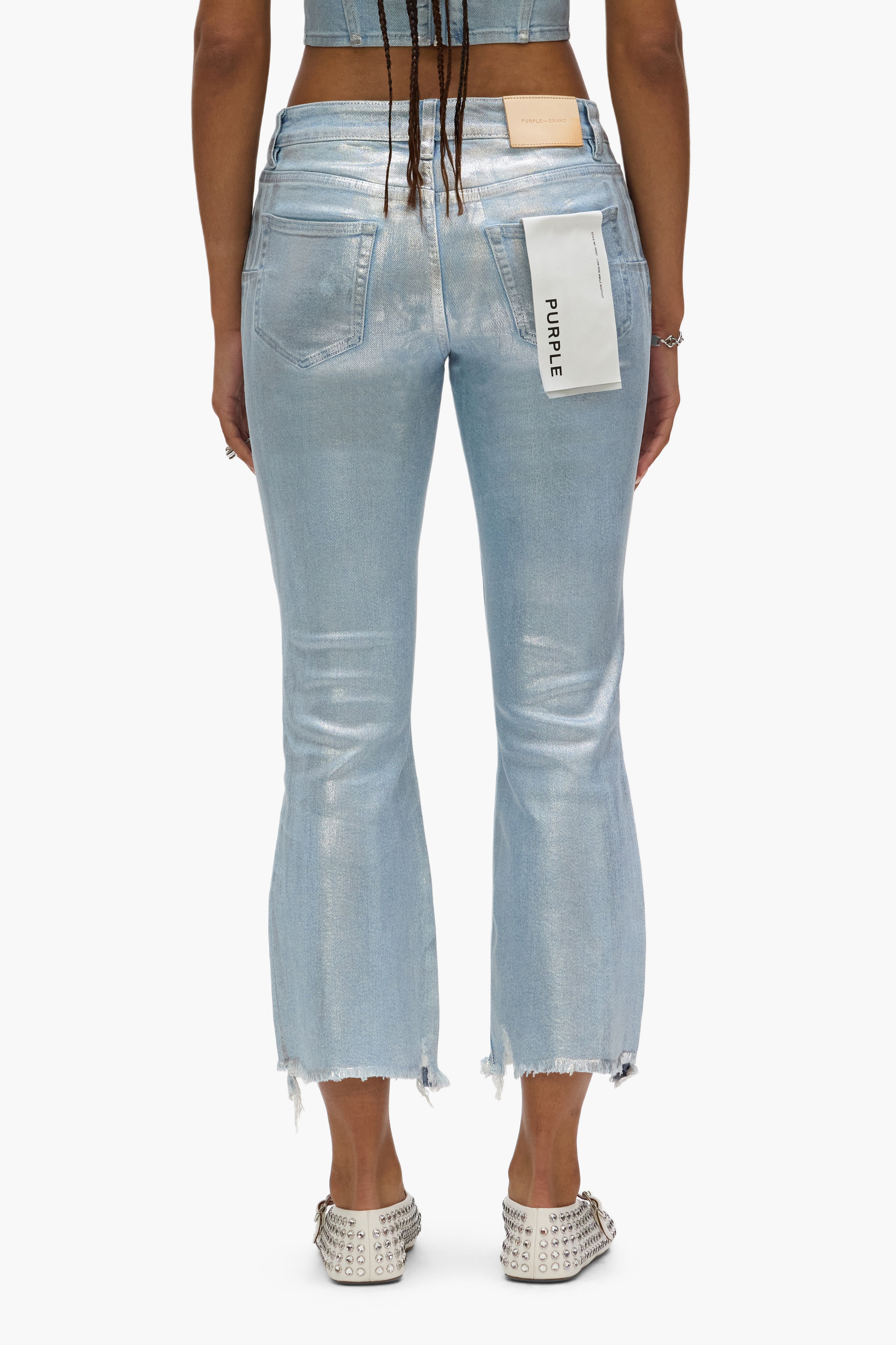 Ankle Bootcut Silver Foil