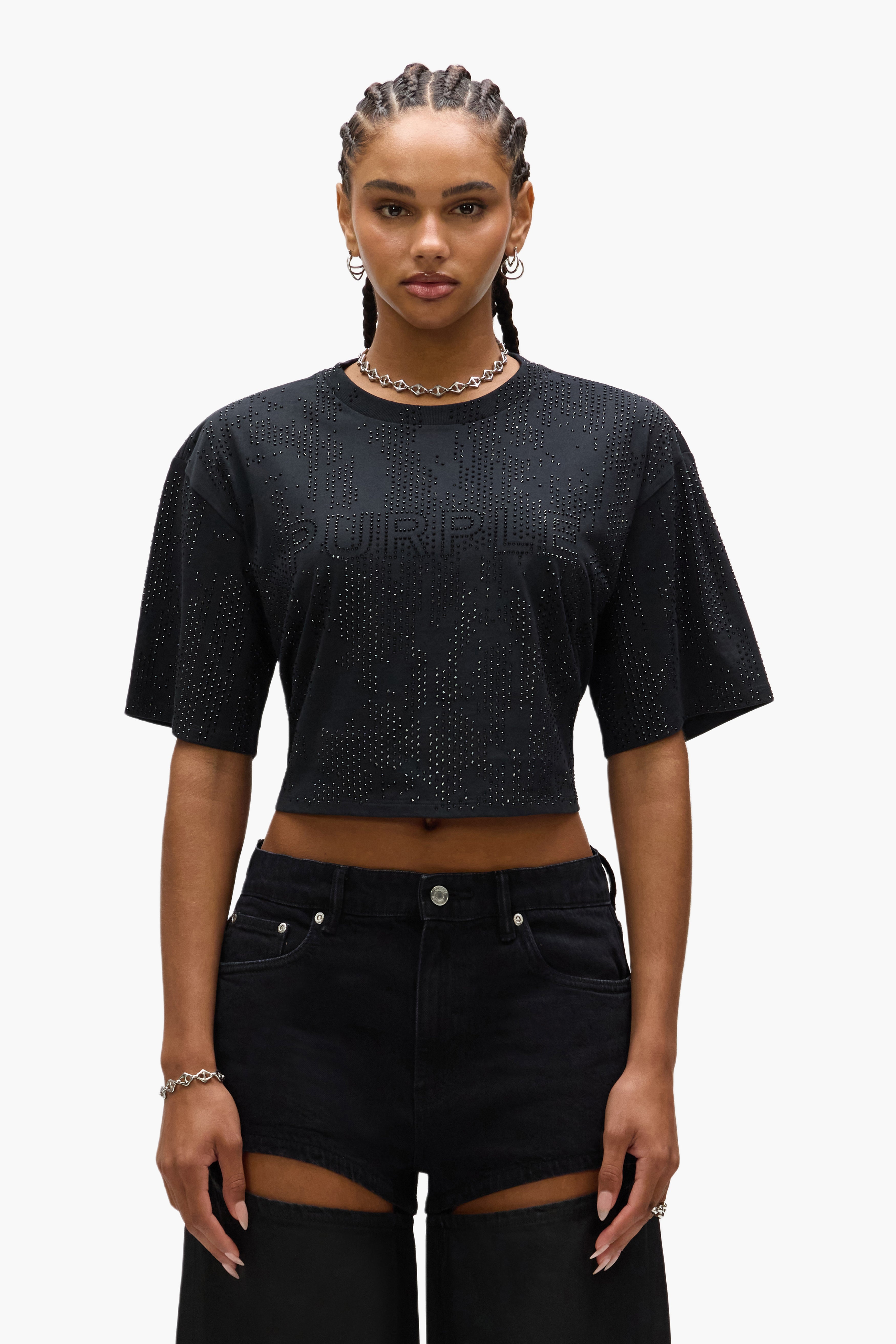 Crystal Camo Cropped Tee