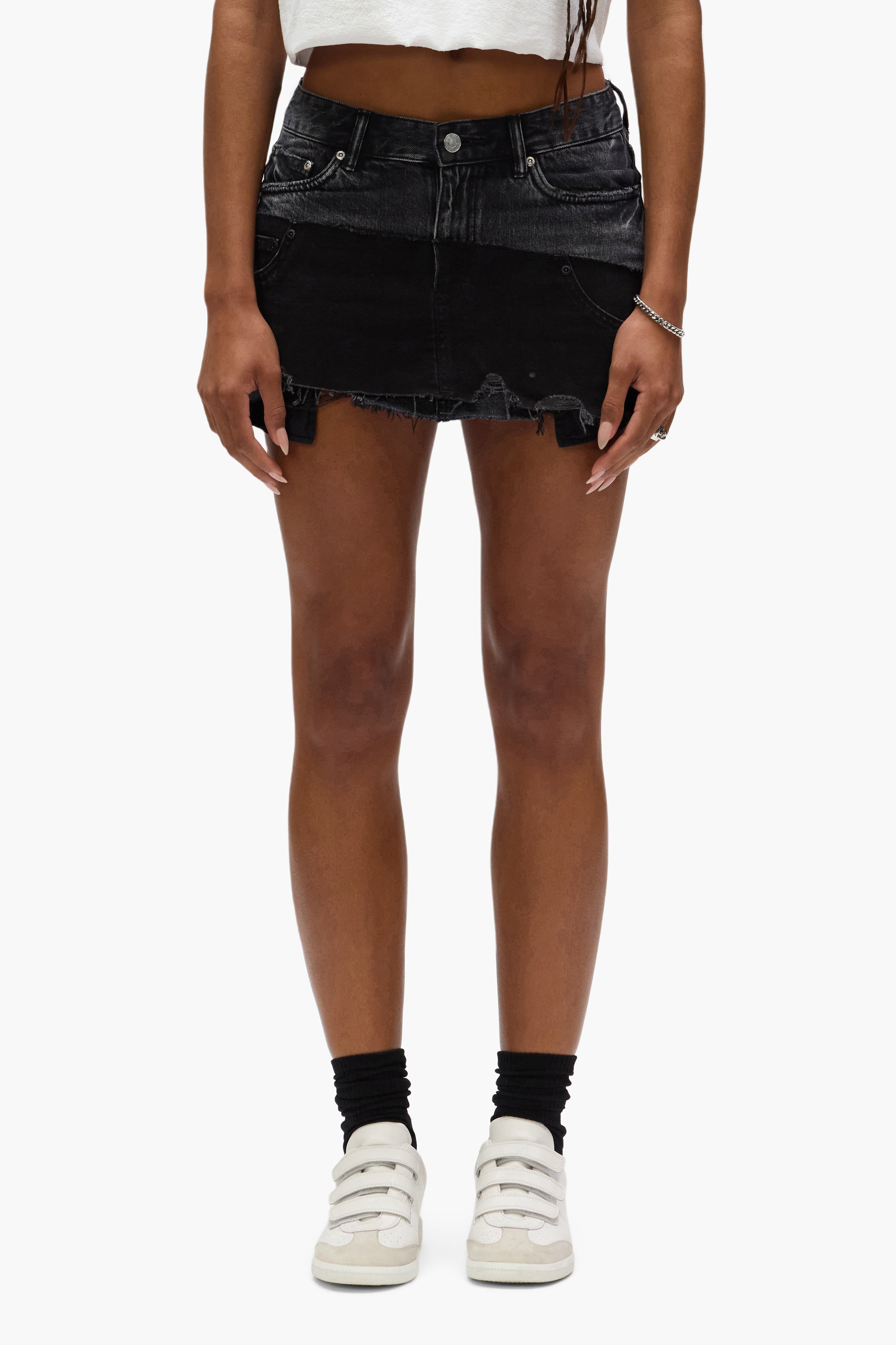 Double Canvas Mini Skirt