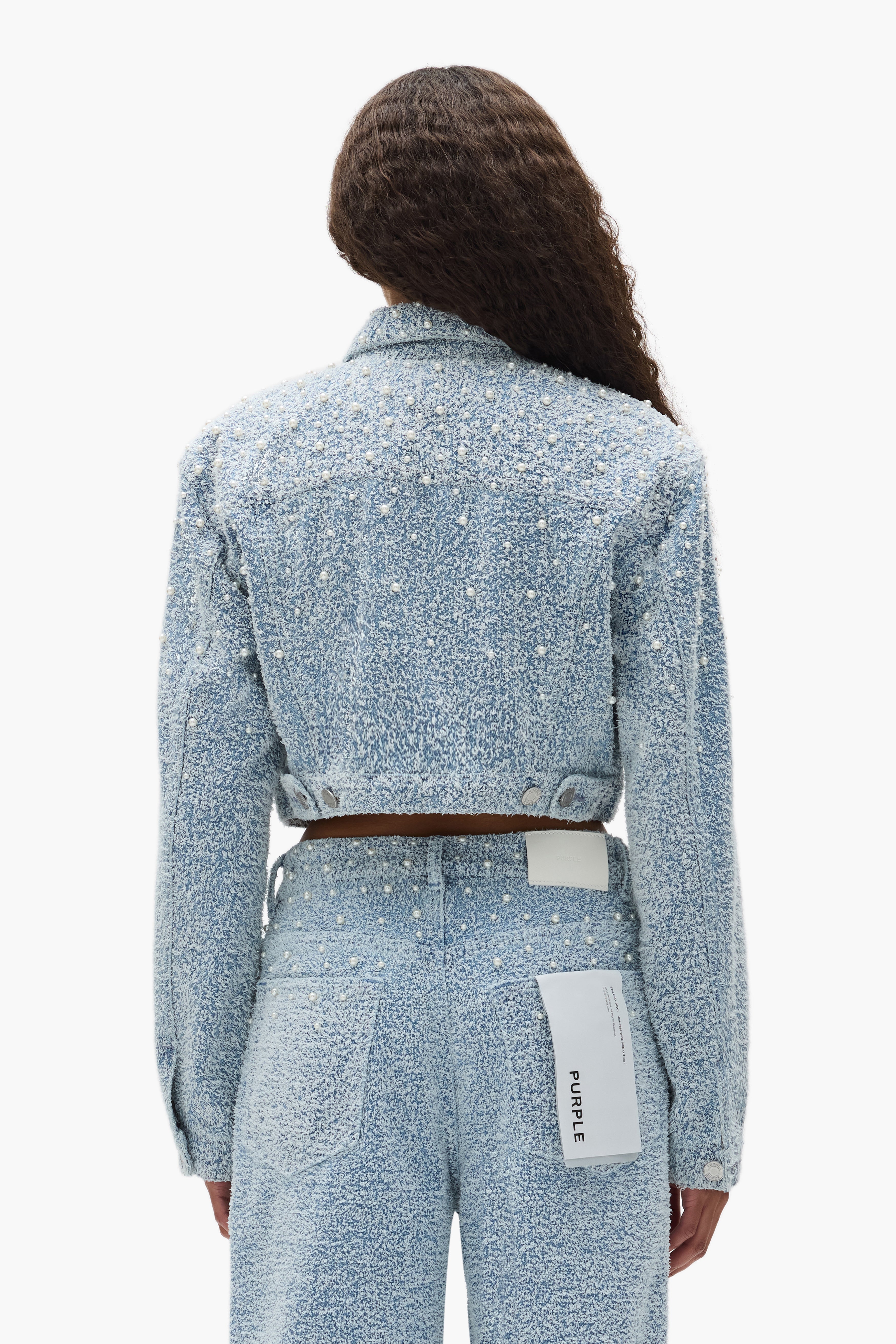 Cropped Textured Pearl Jacket