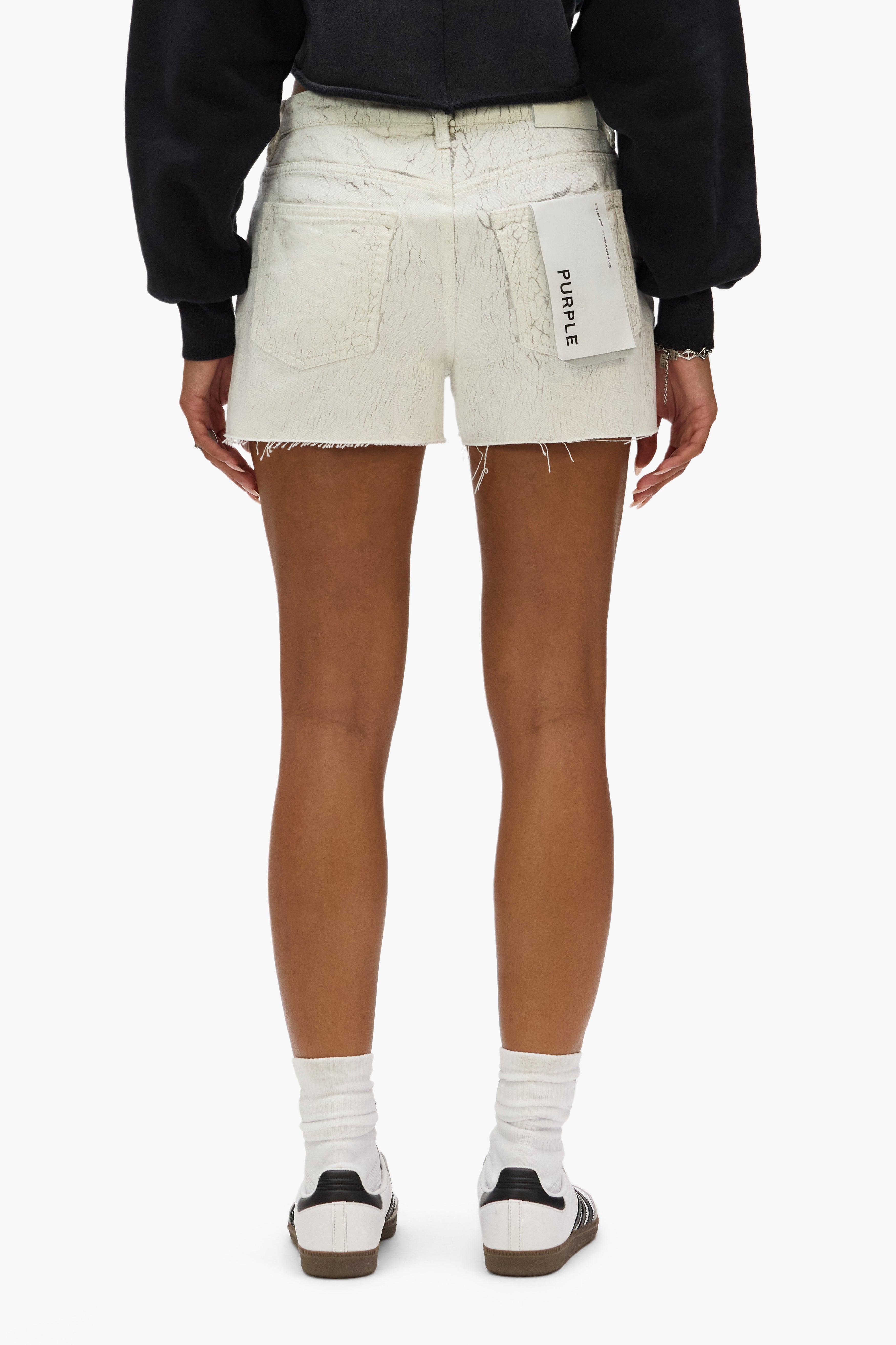 Cut Off Shorts Crackle Print